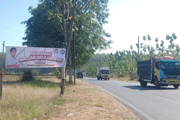 Baliho Dukung Gibran Cawapres Banyak Terpampang Di Sudut Kota Pemalang