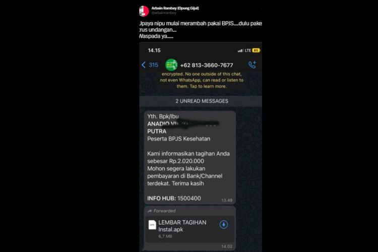 Ramai Soal Link Penipuan Mengaku BPJS Kesehatan Bisa Bobol Rekening