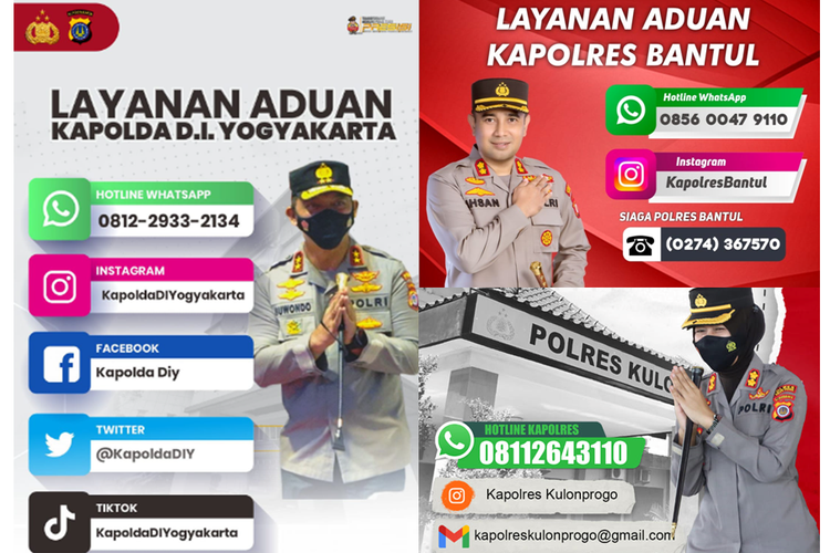 Daftar Nomor Whatsapp Layanan Aduan Kapolda Dan Kapolres Di Diy