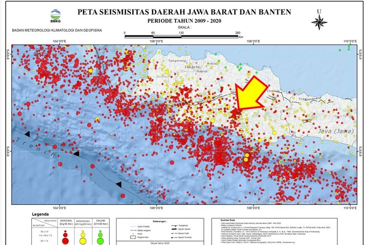 Foto Bmkg Sebut Sesar Garsela Jadi Zona Paling Aktif Gempa Di Jawa