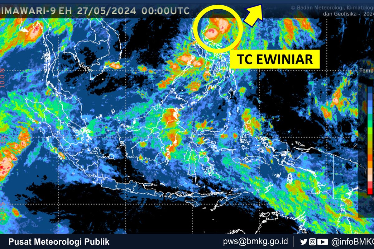 BMKG Deteksi Siklon Tropis Ewiniar Di Sekitar Indonesia Berlangsung