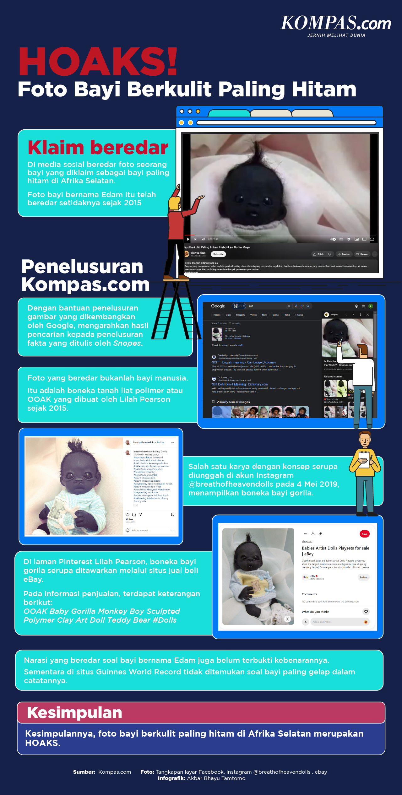 Infografik Beredar Hoaks Foto Bayi Berkulit Paling Hitam Simak Faktanya