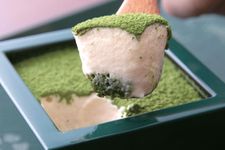 Tiramisu Maccha, menu favorit di Kafe Uji-en Kissako, Kyoto, Jepang.