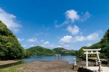 Torii pesisir laut kuil Watadzumi Jinja 
