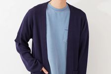 12G RC Button less cardigan/koe