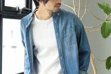 Button-down denim shirt/CRAFT STANDARD BOUTIQUE