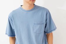 Three punch needle stitch pigment T-shirt /koe 