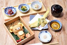 Set menu Rilakkuma Belut Laut dan Tempura Tiram