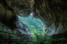 Batu besar dengan lubang di tengahnya, tampak memesona