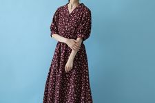 Floral open collar dress dari earth music &amp; ecology 