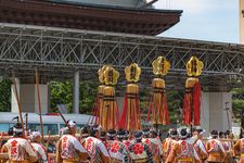 Scenery of the Kanazawa Hyakumangoku Matsuri. The Hyakumangoku Matsuri is the main annual festival taking place in Kanazawa, Japan.