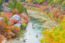 Ngarai Hozukyo di Kyoto, Jepang.