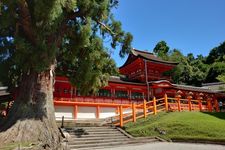 Kasuga Taisha Shrine terkenal dengan bangunan berwarna merah menyala di Prefektur Nara, Jepang.