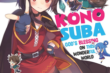 Konosuba mengisahkan petualangan Kazuma yang telah mati tapi hidup kembali di dunia fantasi bersama dewi air Aqua.