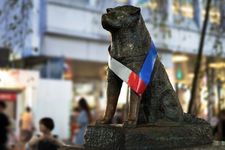 Patung Hachiko Shibuya di Tokyo, Jepang.