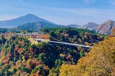 Tsurihashi, jembatan khusus pejalan kaki setinggi 173 meter dan panjang 390 meter di Prefektur Oita, Jepang.