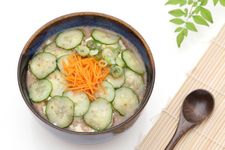 Hiyajiru, nasi siram sup miso dingin khas Prefektur Miyazaki, Jepang.