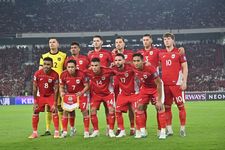 Pemain Timnas Indonesia berpose jelang laga melawan China. Partai Grup C Kualifikasi Piala Dunia 2026 zona Asia antara Timnas Indonesia vs China digelar di Stadion Utama Gelora Bung Karno pada Kamis (5/6/2025).