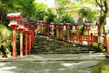Kuil Shinto Kibune di Kyoto, Jepang.