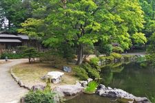 Taman Nakajima bergaya Jepang di Hokkaido, Jepang.