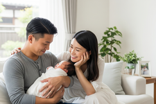 Ilustrasi ayah di Jepang mengambil cuti melahirkan untuk merawat bayinya bersama sang istri. Pada 2024, jumlah ayah di Jepang yang mengambil cuti melahirkan mencapai rekor tertinggi yakni 40,5 persen.