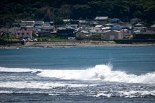 Kondisi Pantai Heisaura di Kota Tateyama, Prefektur Chiba, setelah peringatan tsunami Jepang dicabut pada 31 Juli 2025.