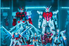 Ilustrasi miniatur Gundam. Museum baru di Shizuoka menawarkan pengalaman merakit miniatur Gundam.