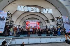Suara angklung mengiringi pembukaan Indonesia Japan Friendship Festival 2025 di Tokyo.