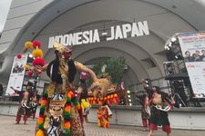 Tampilan reog Ponorogo di Tokyo, memeriahkan Indonesia Japan Friendship Festival 2025.