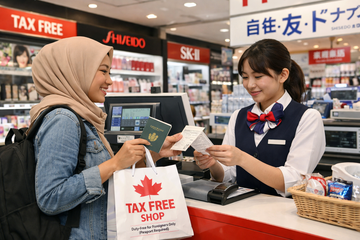 Aturan belanja bebas pajak Jepang berubah mulai November 2026. Wisatawan wajib bayar pajak dulu dan dapat refund setelah verifikasi di bandara. ~WR #ohayojepang #taxfreeshopping #jepang