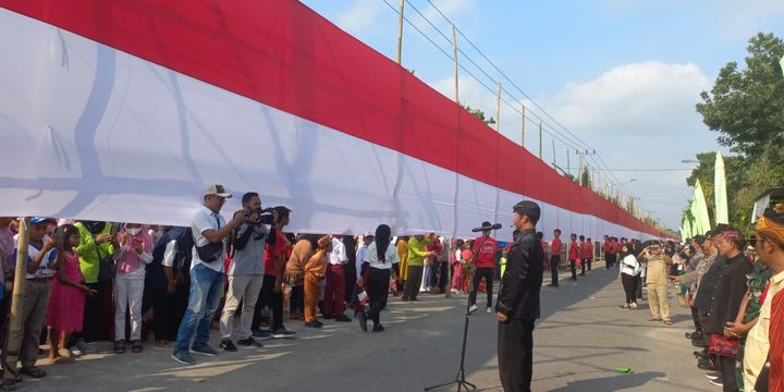 3 Bendera Merah Putih Terpanjang pada HUT ke-77 RI, Pecahkan Rekor Muri