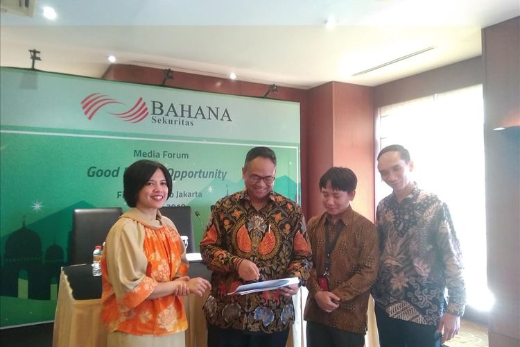 Pemaparan proyeksi pertumbuhan ekonomi Indonesia di Jakarta, Kamis (23/5/2019)