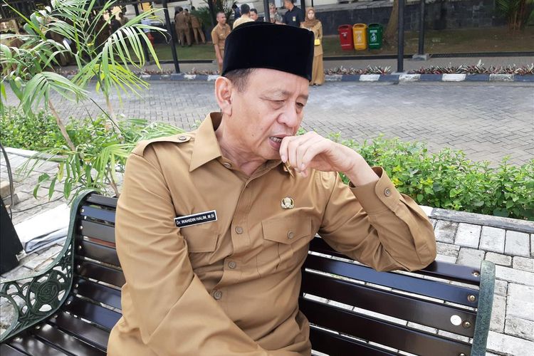Gubernur Banten Wahidin Halim saat ditemui di Kawasan Pusat Pemerintahan Provinsi Banten (KP3B) Kota Serang, Senin (1/7/2019).