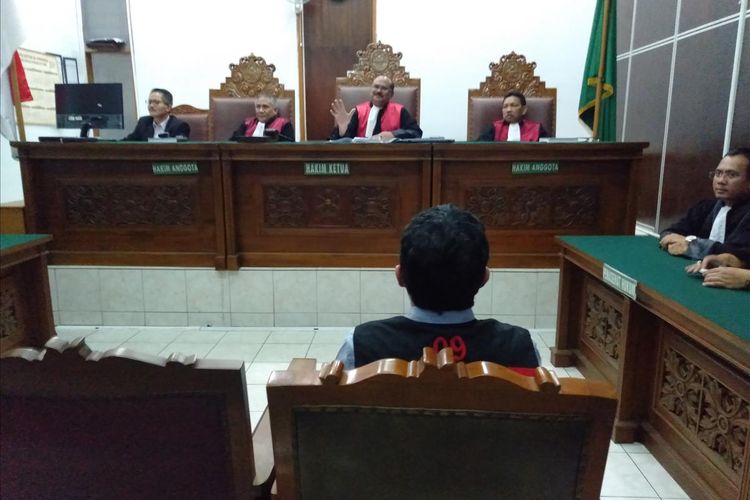Mantan Plt PSSI Joko Driyono di Pengadilan Negeri Jakarta Selatan, Selasa (2/7/2019)