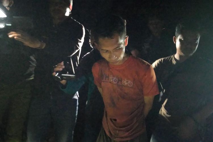Terduga pelaku mutilasi, DP (37) ditangkap polisi, Kamis (11/7/2019) malam.