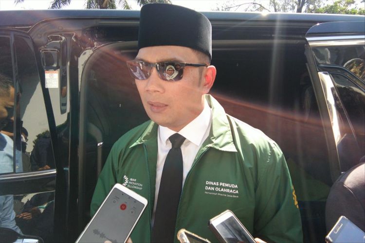 Gubernur Jawa Barat Ridwan Kamil saat ditemui di Gedung Sate, Jalan Diponegoro, Rabu (17/7/2019).