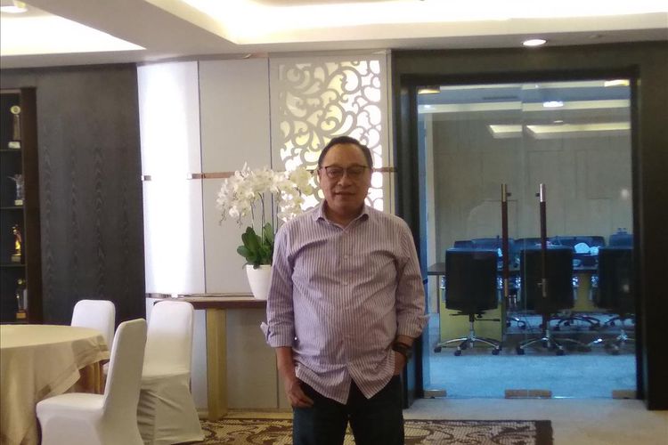 Direktur Utama Bank BTN, Maryono, berpose usai bincang santai bersama media di Jakarta, Jumat (19/7/2019).