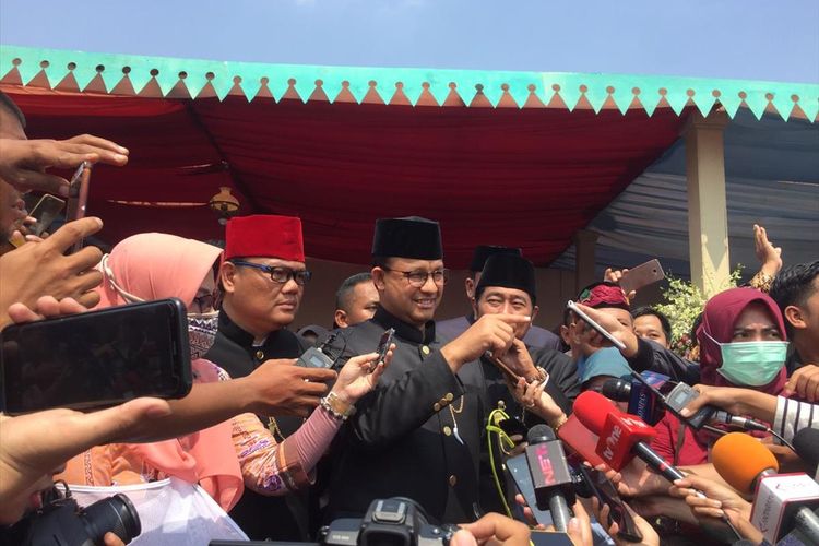 Gubernur DKI Jakarta, Anies Baswedan, di Monas, Jakarta Pusat, Minggu (21/7/2019).