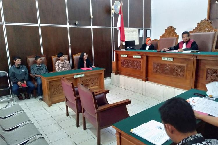 Sidang praperadilan kasus salah tangkap empat pengamen di Pengadilan Negeri Jakarta Selatan, Selasa (23/7/2019)