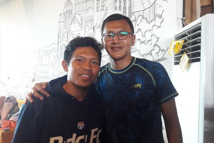 Zaenal Arif dan Eka Ramdhani usai menghadiri acara di Alun-Alun Garut, Sabtu (27/07/2019) siang