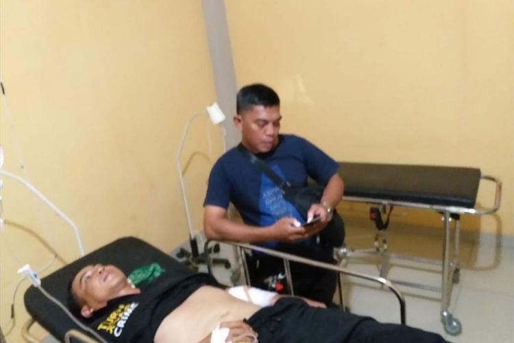 Bripka Darmawan anggota Polsek Ulu Musi yang menjadi korban penusukan akibat penyerangan di Kabupaten Empat Lawang, Rabu (31/7/2019).
