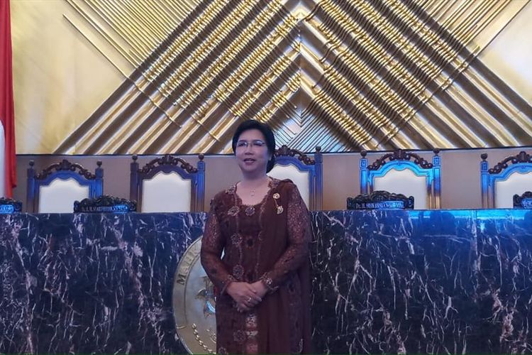 Deputi Gubernur Senior Bank Indonesia (BI) Destry Damayanti di Jakarta, Rabu (7/8/2019).