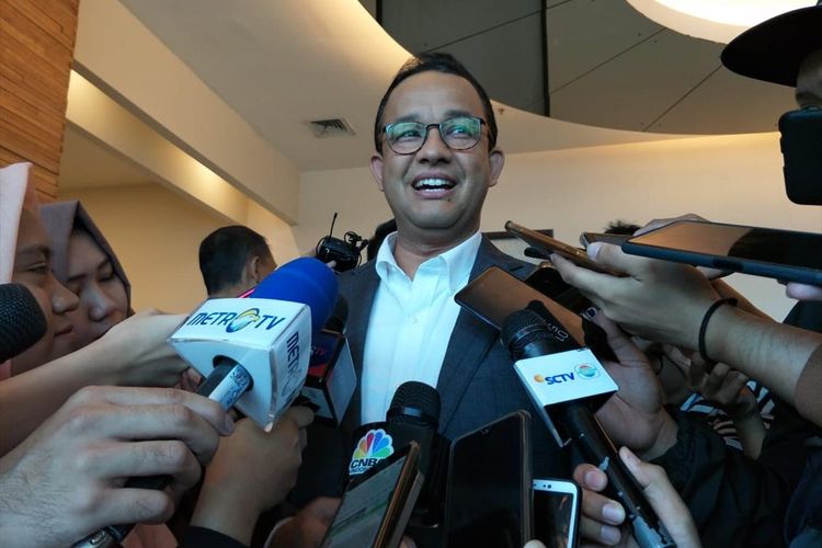 Gubernur DKI Jakarta Anies Baswedan di Kasablanka Hall, Jakarta Selatan, Sabtu (10/8/2019)