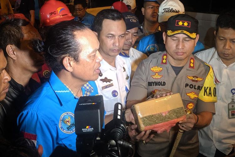 Deputi Pemberantasan BNN Irjen Arman Depari di Tanjung Priok, Senin (11/8/2019)