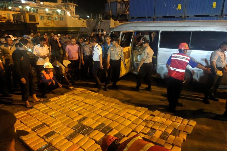 Penyelundupan Ratusan Kilogram Narkoba di Pelabuhan Tanjung Priok, Jakarta Utara, Senin (12/8/2019)