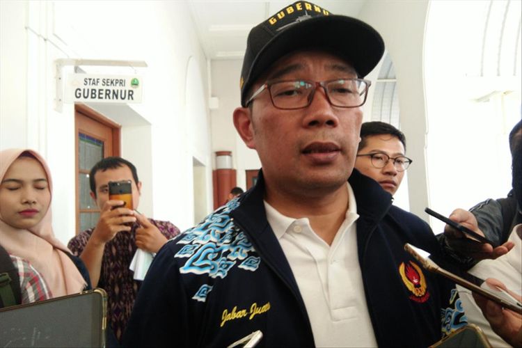 Gubernur Jawa Barat Ridwan Kamil saat ditemui di Gedung Sate, Jalan Diponegoro, Rabu (14/8/2019).