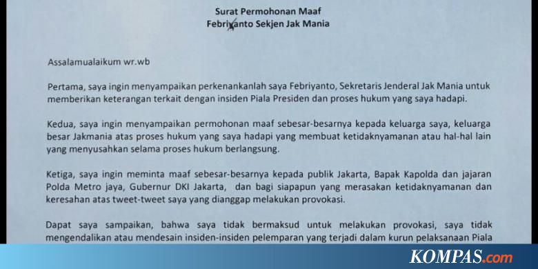 Surat Permohonan Maaf Kepada Customer  Contoh Surat