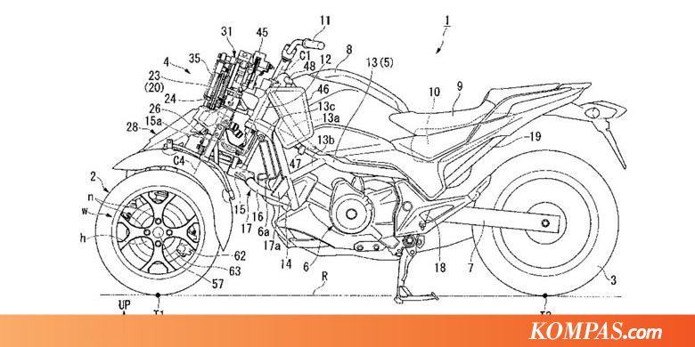  Honda  Patenkan Sepeda  Motor  Roda  Tiga  Kompas com