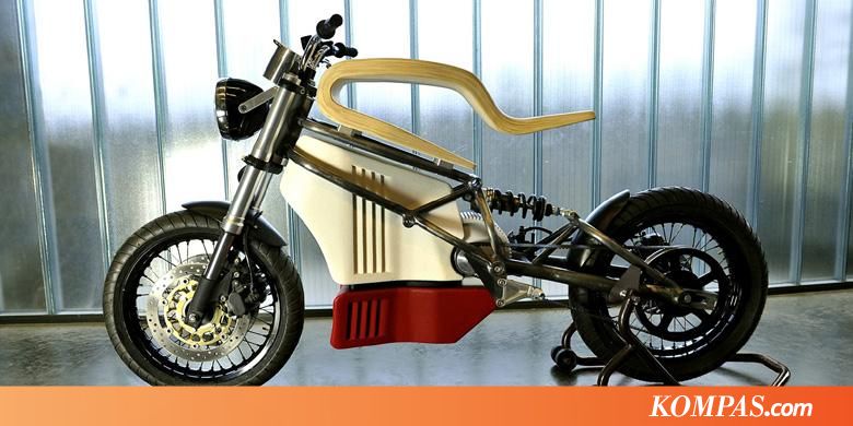  Sepeda  Motor Listrik Nyentrik dengan Jok Kayu Kompas com