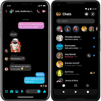 Mode gelap Messenger yang dijanjikan segera hadir.